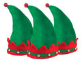 Pack 3 Sombreros Gorros Navideños Duende Elfo Con Sonajera Verde