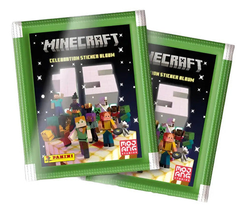 Pack 10 Sobres Para Álbum Minecraft 15o Aniversario Original Minecraft Sobres