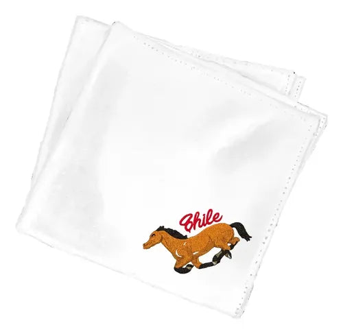 Pack 12 Pañuelo Cueca Competencia Fiestas Patrias Y Danzas Blanco Surtido