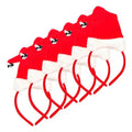 Pack 6 Cintillos Santa Cascabel Pascuero Navidad Fiestas Rojo