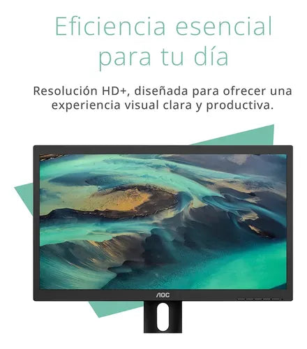 Monitor Aoc Con Pantalla De 21.5  60hz Y Resolución Full Hd Negro