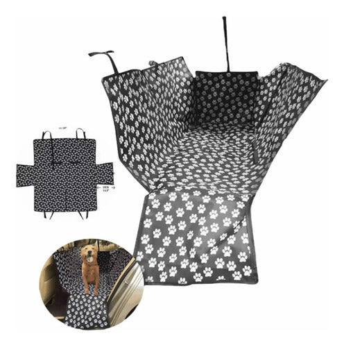 Protector Cubre Asiento Impermeable Para Mascotas Oxford Negro