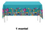 Mantel Decorativo Cumpleaños Stitch Fiestas Niños 110x180cm Agua Stitch