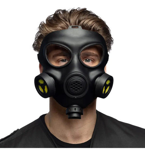 Máscara De Gas Plastico Disfraz Cosplay Hazard Halloween Color Unico