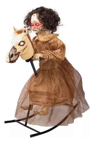 Muñeca Mecedora Animatronics Halloween Muñeca Poseída 70cm