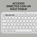 Teclado Logitech Pebble 2 K380s Blanco Español Idioma Español Latinoamérica