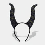 Cintillo Diablita Diadema Cuernos Disfraz Cosplay Halloween Negro