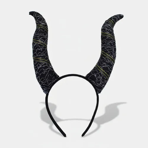 Cintillo Diablita Diadema Cuernos Disfraz Cosplay Halloween Negro