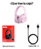 Audifono Inalambricos Blik Soul250 Bluetooth 5.4 Bateria 20h Rosa