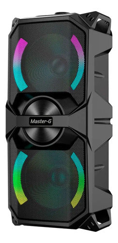 Parlante Karaoke Master-g Mgluxor Bluetooth  5.3  6,5x2 Tws Negro