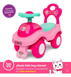 Correpasillo Andador Auto Maleta Bocina Respaldo 18-36 Meses Rosa
