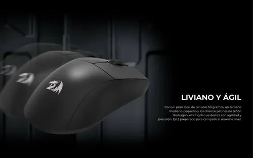 Mouse Gamer Redragon King Pro 26000dpi 5 Botones Programable Negro