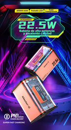 Cargador Portatil Bateria Power Bank Master G 20000mah 22.5w Negro