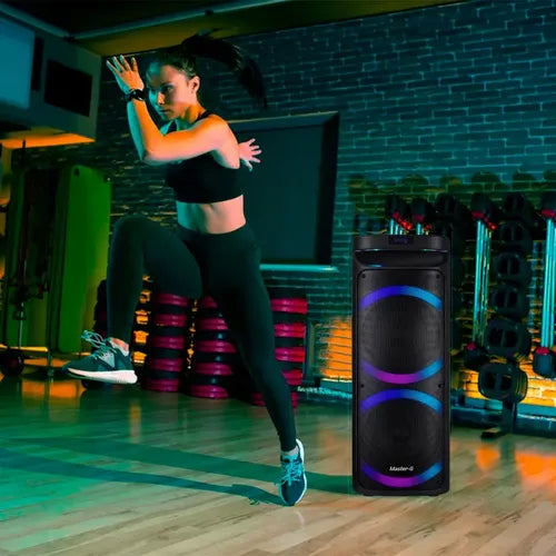 Parlante Masterg Karaoke Phantom Bluetooth 8in X2 60w Tws Eq Negro