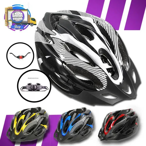 Casco Bicicletas Mtb Ultraliviano Transpirable Con Luz Ls512 Color Blanco Talla Regulable Ajustable