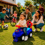 Correpasillo Andador Auto Respaldo Bocina Maleta 18-36 Meses Azul