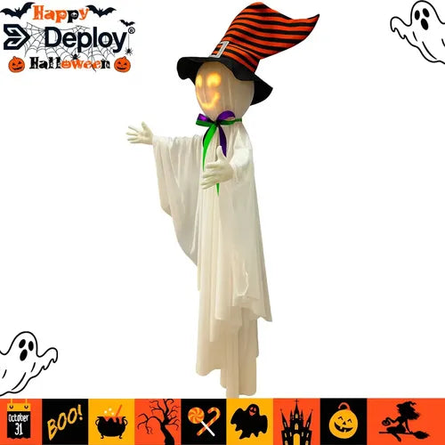 Fantasma Hablador Colgante Animatronic Deco Halloween Sonido