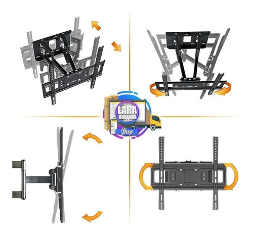 Soporte Tv Pared Lcd Led Doble Brazo 32-70 Pulgadas 50kg