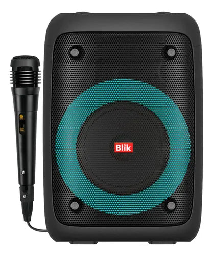 Parlante Karaoke Blik Voice Bt 5.3 Radio Tf/sd Tws Rgb 4h Negro