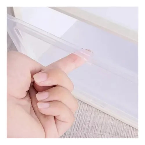Pack 6 Cajas Organizadora De Zapatos Organizador Transparent Blanco Apilables