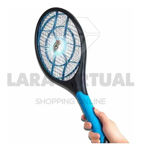 Raqueta Eléctrica Mata Mosquitos A Pilas Aa Potente Y Seguro Negro