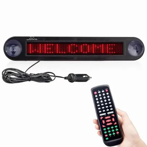 Letrero Led Programable Para Autos 12v 30cm Con Control