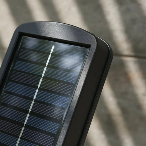 Foco Estilo Farol Solar Led Con Sensor De Movimiento Negro Blanco