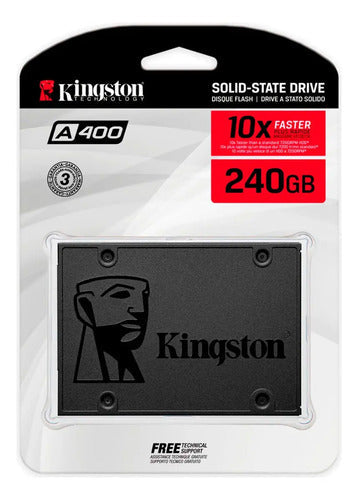 Disco Solido Ssd Interno Kingston A400 240gb 6gb/s 500mb/s Negro