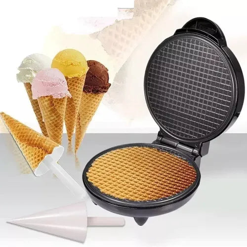 Maquina Para Hacer Waffles Conos De Helado Galletas Cuchufli Negro