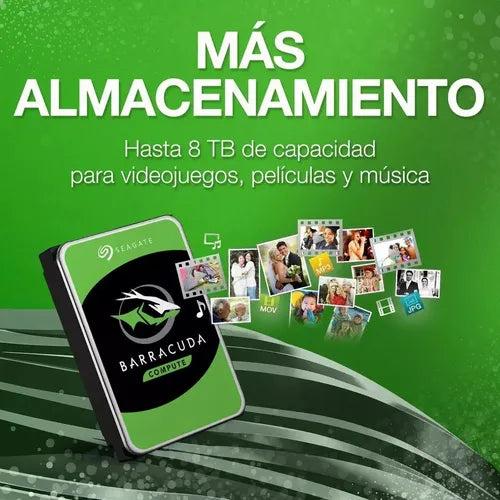 Disco Duro Interno Seagate Barracuda 8tb Pc / Dvr Vigilancia Plateado