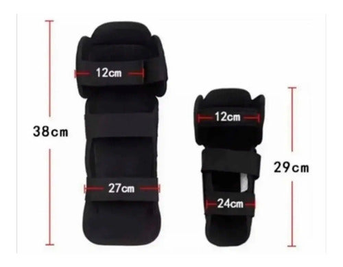 Set De Proteccion Rodilleras Y Coderas Semi Articulado  Negro Único