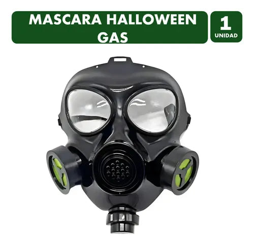 Máscara De Gas Plastico Disfraz Cosplay Hazard Halloween Color Unico
