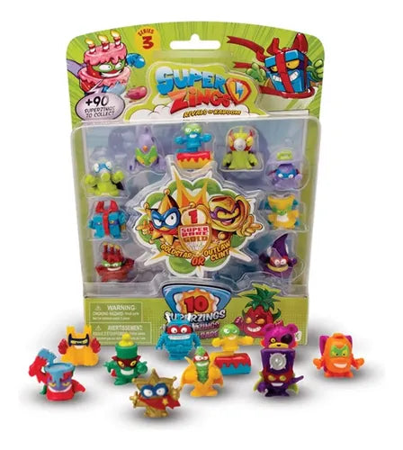 Blister 10 Superzings Coleccionables Serie 3 Rival Of Kaboom