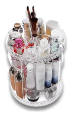Organizador De Maquillaje Y Accesorios Rotacion 360 Grados Transparente