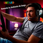 Audifonos Alambricos Hp H220 Gaming Jack 3.5mm Microfono Led Negro