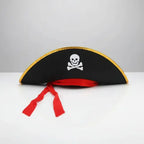 Sombrero Capitan Pirata Corsario Halloween Cosplay Fiestas Negro
