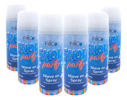 12 Spray Nieve Artificial Cotillón