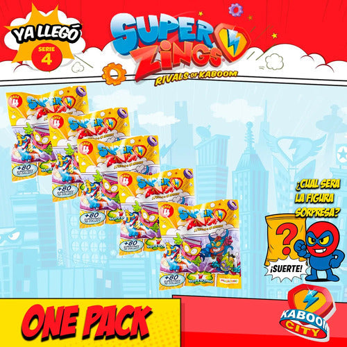 5 Sobres Onepack Superzings Serie 4 Original Coleccionables