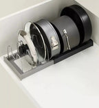 Organizador De Ollas Expandible Menaje Tablas Tapas X L Negro- Gris