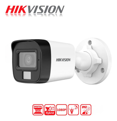 Camara De Seguridad Analoga Bala Hikvision Luz Inteligente Blanco