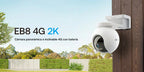 Camara Inalambrica Ezviz Eb8 4g 2k Recargable Auto Tracking Blanco
