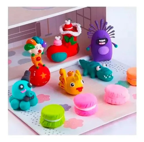 24 Arcillas Plastilina Magica De Colores Moldeable Suave Surtido