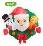 Inflable Deco Puerta Led 80cm Adorno Viejo Pascuero Navidad Verde