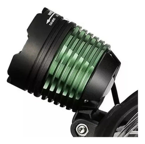 Linterna Frontal De Camping 2500lm Recargable High Power Blanco Negro