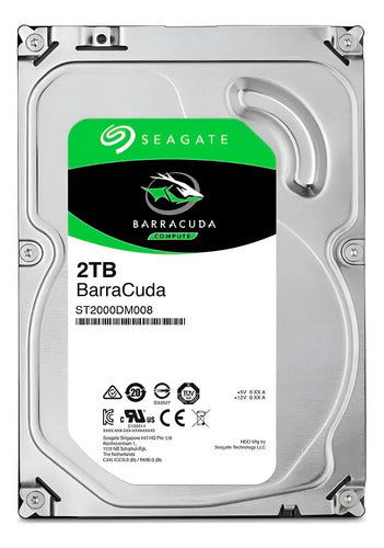 Disco Duro Seagate Barracuda 2tb 3.5in Pc/dvr/nvr Vigilancia Plateado