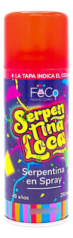 12 Serpentina Spray Divertido Celebración Fiestas 250ml
