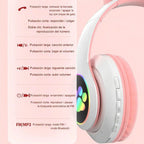 Auriculares Gamer Inalámbricos Cat Gaming Lef-1058 Verde Con Luz Led
