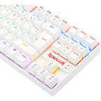 Teclado Gamer Redragon Kumara K552w Red Rainbow Tkl Ag Nkro Blanco Español Latinoamérica