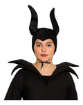 Sombrero Cuernos Malefica Disfraz Cosplay Fiestas Halloween Negro Unica Tela