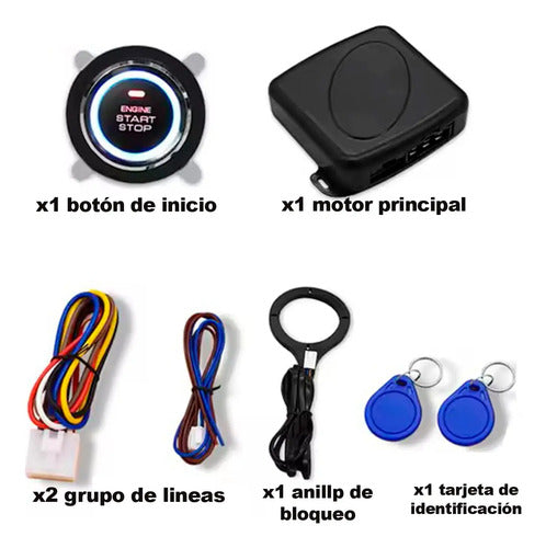 Botón De Encendido Arranque Para Autos Start Stop Keyless